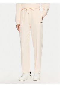Guess Spodnie materiałowe V5RB01 KCLD1 Écru Regular Fit. Materiał: syntetyk, bawełna