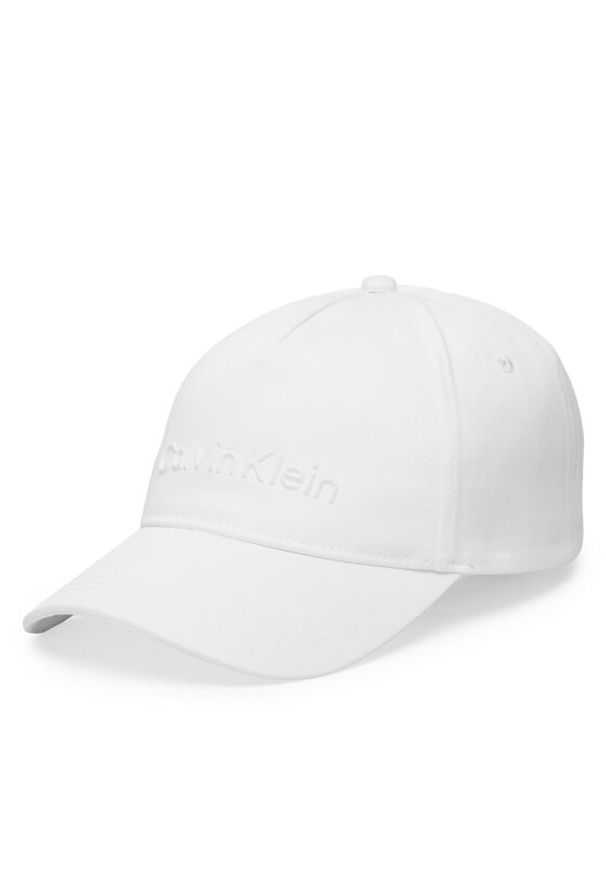 Calvin Klein Czapka z daszkiem K50K511987 Biały. Kolor: biały. Materiał: bawełna