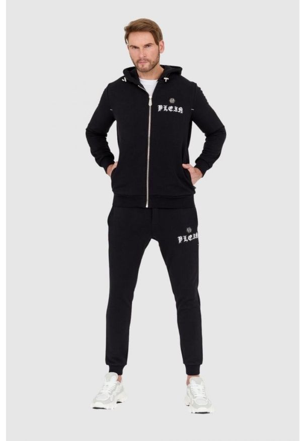 Philipp Plein - PHILIPP PLEIN Czarny dres męski z gotyckim logo, Rozmiar XXL. Kolor: czarny. Materiał: dresówka