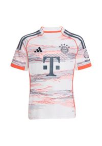 Adidas - Koszulka FC Bayern 25/26 Away Kids. Kolor: biały