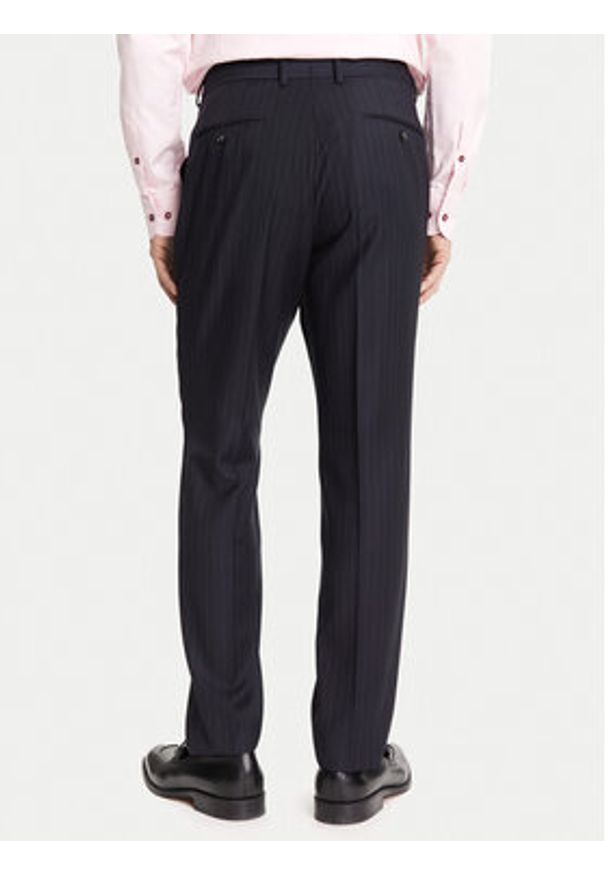 BOSS Garnitur H-Huge 50546121 Granatowy Slim Fit. Kolor: niebieski. Materiał: wełna