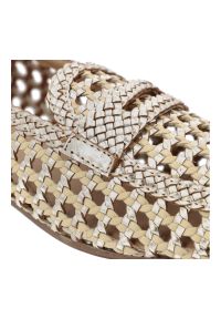 Alexio Giorgio - Baleriny damskie Gioseppo, płaski obcas wsuwany fason klasyczny mokasyn zamknięty nosek pleciona cholewka ażurowa struktura lekka konstrukcja, srebrn. Kolor: srebrny. Szerokość cholewki: normalna. Wzór: ażurowy. Obcas: na obcasie. Styl: klasyczny. Wysokość obcasa: niski #3