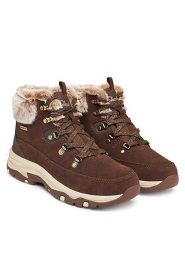 skechers - Skechers Trekkingi Trego 167882/CHOC Brązowy. Kolor: brązowy. Materiał: zamsz, skóra