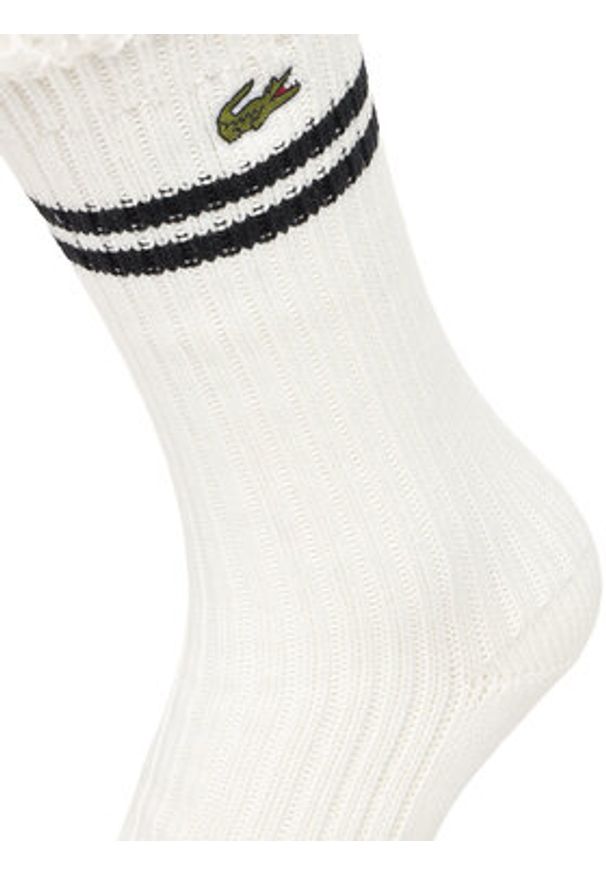 Lacoste Skarpety długie RA7788 Biały. Kolor: biały. Materiał: bawełna