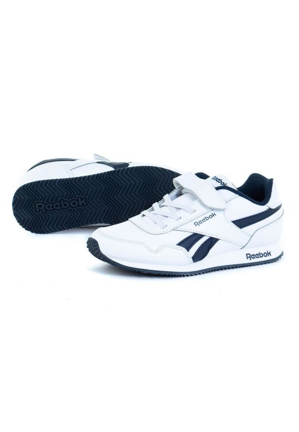 Buty Reebok Royal Cljog 3.0 1 V Jr FW8910 białe. Okazja: na co dzień. Zapięcie: rzepy. Kolor: biały. Materiał: syntetyk, materiał, guma. Szerokość cholewki: normalna. Model: Reebok Royal