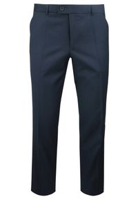 Męski, Taliowany Garnitur (Wesele, Studniówka) - Casino - Ciemny Granat. Materiał: poliester, wiskoza #4