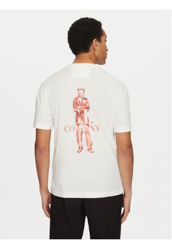 C.P. Company T-Shirt 18CMTS141A005100W Biały Regular Fit. Kolor: biały. Materiał: bawełna