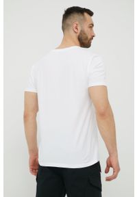 Helly Hansen t-shirt bawełniany kolor biały z nadrukiem. Kolor: biały. Materiał: bawełna. Wzór: nadruk