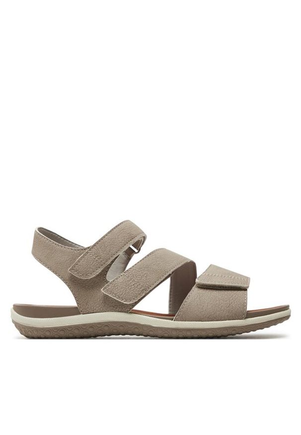 Geox Sandały D Sandal Vega D35R6A 000EK C5004 Beżowy. Kolor: beżowy. Materiał: skóra