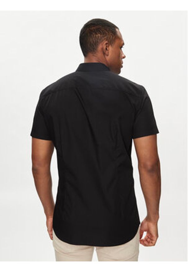 Jack & Jones - Jack&Jones Koszula Joe 12195062 Czarny Slim Fit. Kolor: czarny. Materiał: bawełna