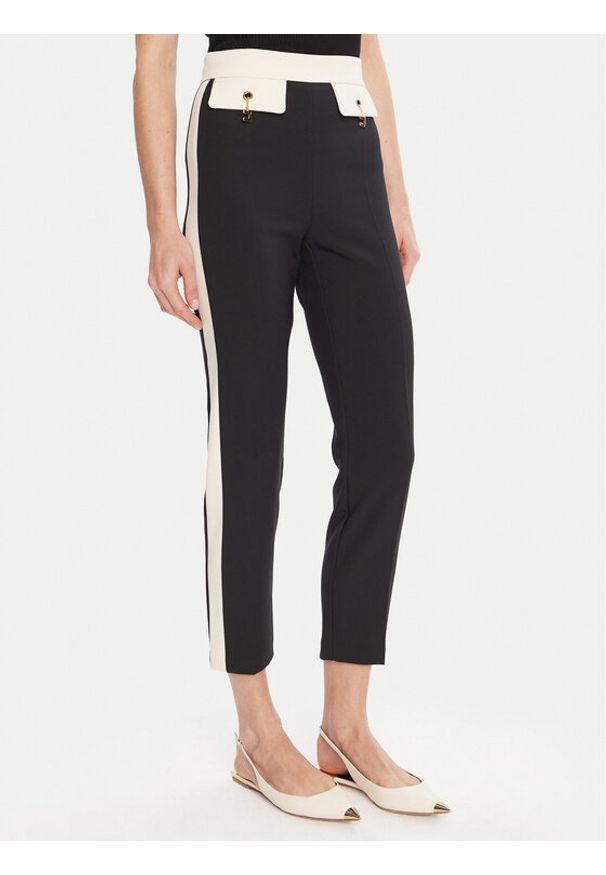 Elisabetta Franchi Spodnie materiałowe PA-T01-56E2-V340 Czarny Regular Fit. Kolor: czarny. Materiał: syntetyk