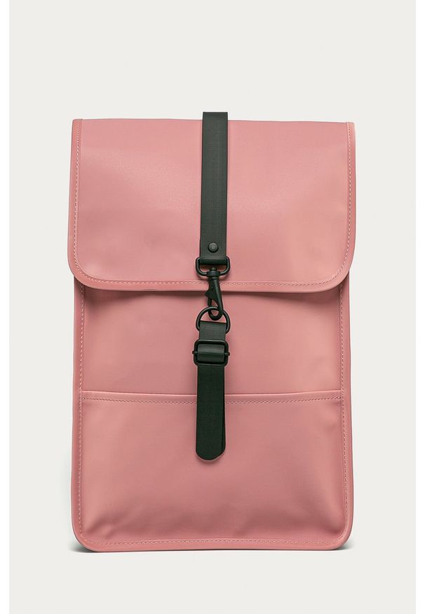 Rains - Plecak Backpack Mini. Kolor: różowy. Materiał: syntetyk, poliester, materiał. Wzór: gładki