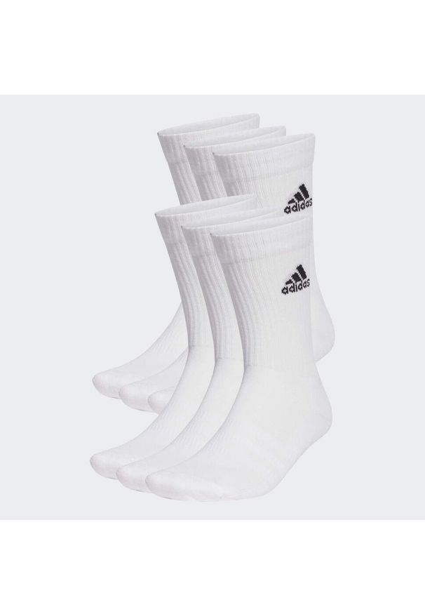 Adidas - Cushioned Sportswear Crew Socks 6 Pairs. Kolor: biały, wielokolorowy, czarny. Materiał: materiał. Sport: fitness