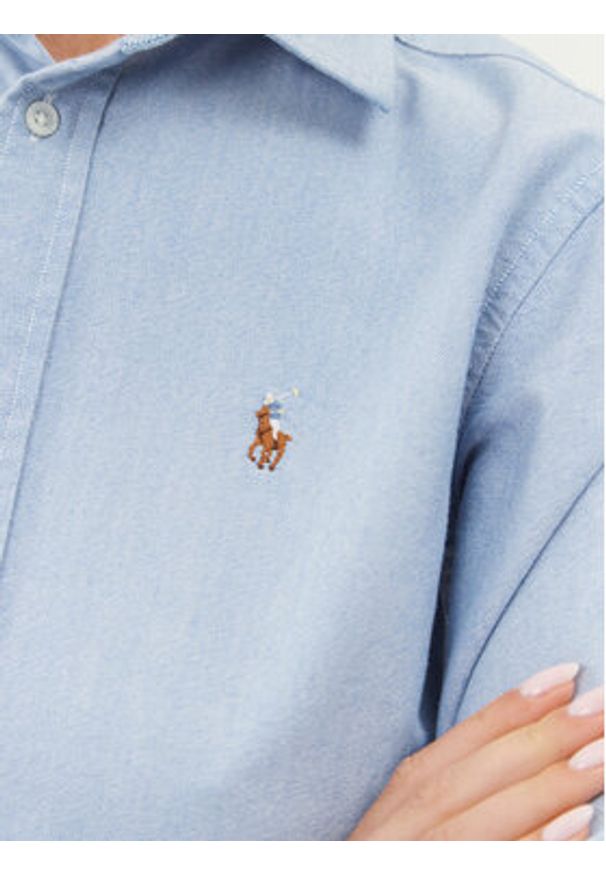 Polo Ralph Lauren Koszula 211891377001 Niebieski Regular Fit. Typ kołnierza: polo. Kolor: niebieski. Materiał: bawełna