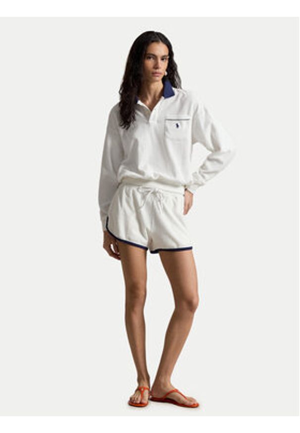 Polo Ralph Lauren Bluza 211A12737002 Biały Relaxed Fit. Typ kołnierza: polo. Kolor: biały. Materiał: bawełna