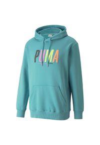 Bluza dresowa męska Puma SWXP GRAPHIC. Kolor: niebieski. Materiał: dresówka