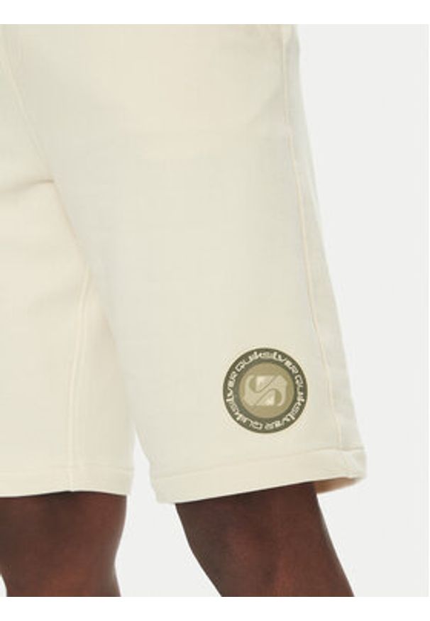 Quiksilver Szorty sportowe Circle Back EQYFB03395 Écru. Materiał: bawełna. Styl: sportowy