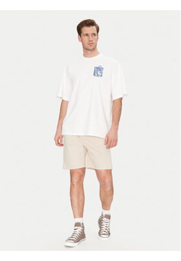 Resteröds T-Shirt Dev 20251 2055 Biały Regular Fit. Kolor: biały. Materiał: bawełna