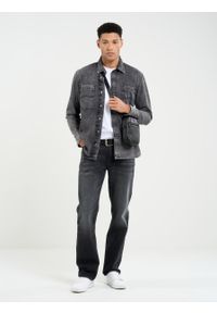 Big-Star - Koszula męska jeansowa ciemnoszara Pars 908. Kolor: czarny. Materiał: jeans. Styl: elegancki #6