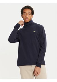 Lacoste Golf UH2828 Granatowy Regular Fit. Typ kołnierza: golf. Kolor: niebieski. Materiał: bawełna