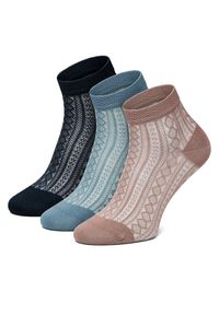 Zestaw 3 par wysokich skarpet damskich Nine West. Wzór: kolorowy