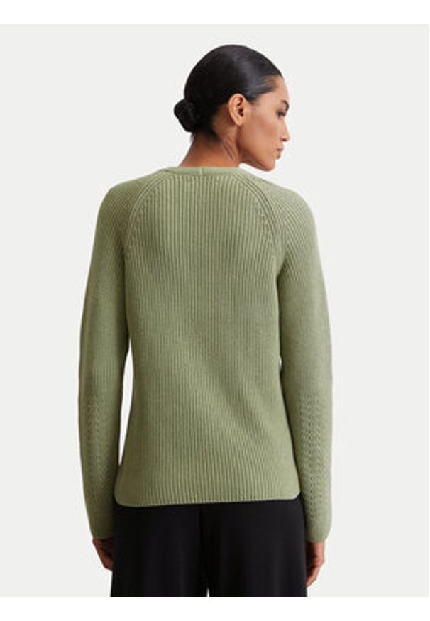 Marc O'Polo Sweter 506 6059 60097 Zielony Slim Fit. Typ kołnierza: polo. Kolor: zielony. Materiał: bawełna