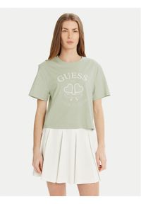 Guess T-Shirt V5GI04 I3Z14 Zielony Regular Fit. Kolor: zielony. Materiał: bawełna