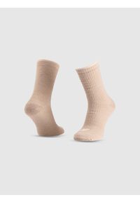 4f - 4F Skarpetki trekkingowe za kostkę damskie - beżowe 39-42. Kolor: beżowy. Technologia: Primaloft. Sport: wspinaczka, turystyka piesza #1