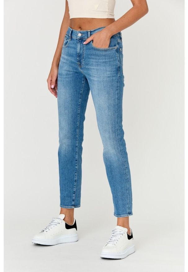 7 FOR ALL MANKIND Błękitne jeansy damskie RELAXED SKINNY, Rozmiar 28. Kolor: niebieski