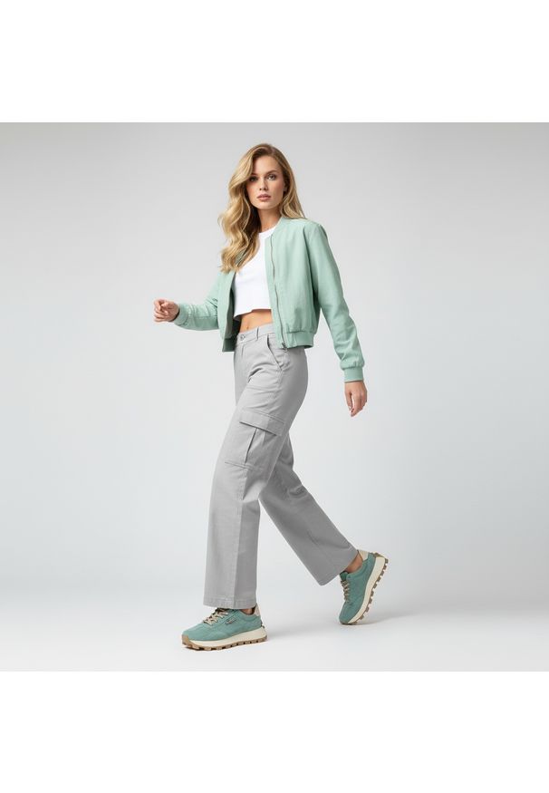 Zielone Sneakersy Filippo Modne Stylowe Obuwie Damskie. Kolor: zielony