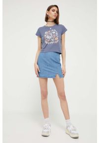 Hollister Co. t-shirt bawełniany kolor szary. Kolor: szary. Materiał: bawełna. Styl: klasyczny #2