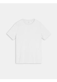 Sinsay - Bawełniana koszulka basic - biały. Kolor: biały. Materiał: bawełna