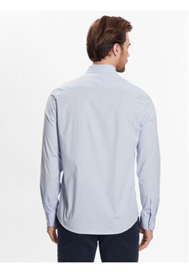 Calvin Klein Koszula K10K110856 Niebieski Slim Fit. Kolor: niebieski. Materiał: bawełna