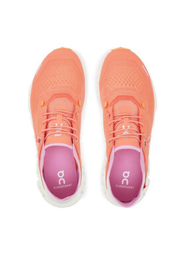 On Sneakersy Cloud 6 Coast 3WF10023283 Koralowy. Kolor: pomarańczowy. Materiał: materiał