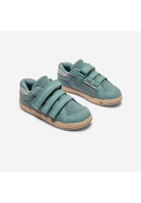 Decathlon - Buty dla dzieci Domyos 500 I Move. Zapięcie: rzepy. Kolor: zielony. Materiał: materiał. Sport: turystyka piesza
