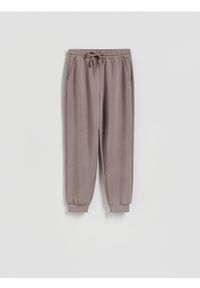 Reserved - Dresowe joggery - brązowy. Kolor: brązowy. Materiał: dresówka