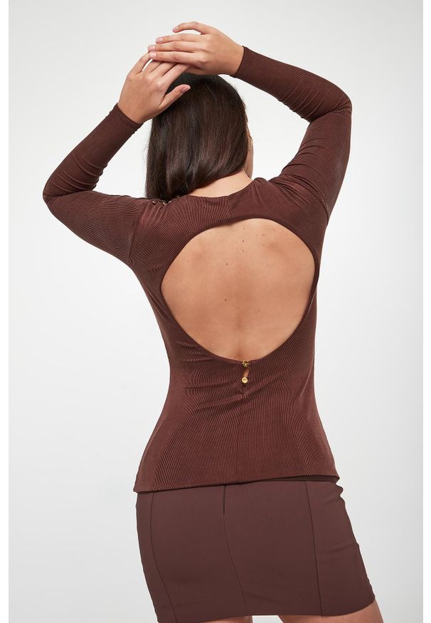 Elisabetta Franchi - Bluzka damska w prążki ELISABETTA FRANCHI. Wzór: prążki