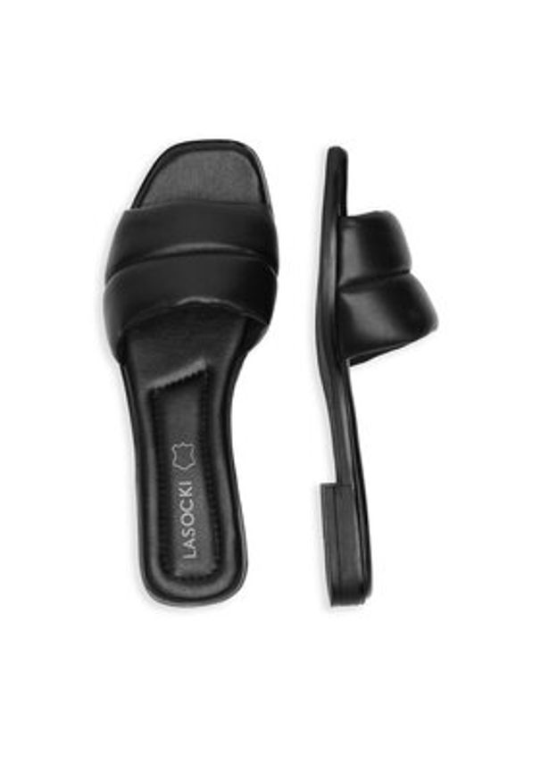 Lasocki Klapki WI16-MENA-16 Czarny. Kolor: czarny. Materiał: skóra