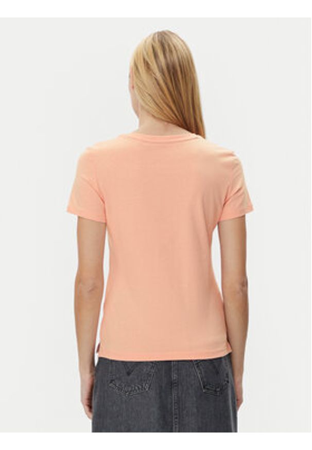 Guess T-Shirt W1YI1B I3Z14 Koralowy Regular Fit. Kolor: pomarańczowy. Materiał: bawełna