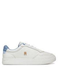 TOMMY HILFIGER - Tommy Hilfiger Sneakersy Essential Elevated Court Sneaker FW0FW08680 Biały. Kolor: biały. Materiał: skóra