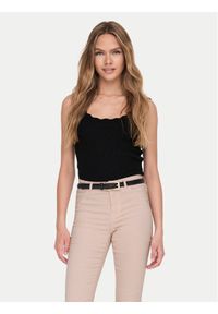 JDY Top Nanna 15290585 Czarny Slim Fit. Kolor: czarny. Materiał: wiskoza #1
