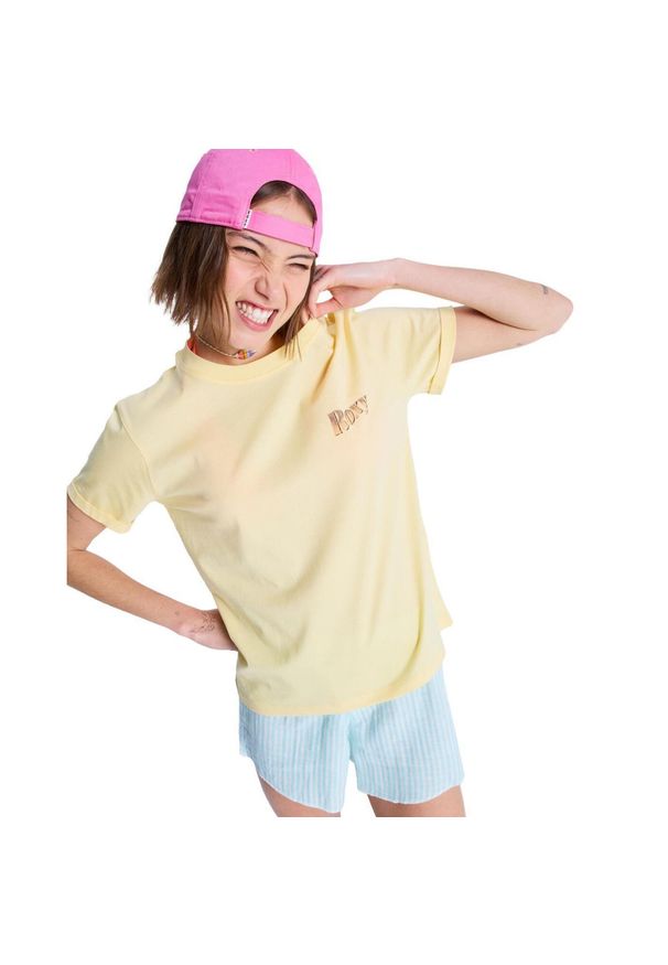 Roxy - Koszulka z krótkim rękawem dla Kobiety OCEANREGULAR POSTER Żółty. Kolor: żółty. Materiał: bawełna, tkanina. Długość rękawa: krótki rękaw. Długość: krótkie