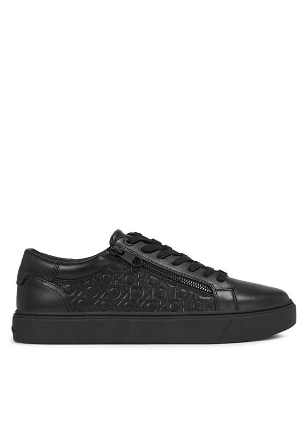 Calvin Klein Sneakersy Low Top Lace Up W/Zip Mono HM0HM01188 Czarny. Kolor: czarny