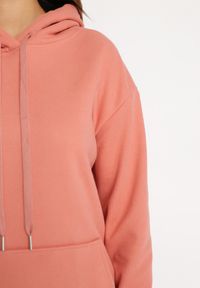 Born2be - Różowy Bawełniany Komplet Dresowy z Bluzą i Spodniami Zansira. Kolor: różowy. Materiał: bawełna, dresówka #4
