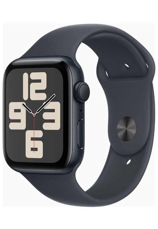 APPLE - Smartwatch Apple Watch SE GPS 44mm Midnight Alu Sport M/L Czarny (MXEK3ET/A). Rodzaj zegarka: smartwatch. Kolor: czarny. Styl: sportowy