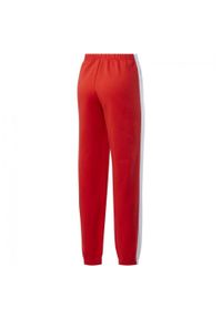 Reebok - Spodnie Do Joggingu Damskie Logo Te Linear. Kolor: czerwony. Sport: bieganie