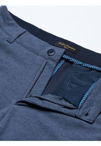 Ombre Clothing - Spodnie męskie chino P891 - granatowe - XXL. Kolor: niebieski. Materiał: bawełna, poliester, dzianina, elastan. Styl: elegancki #2