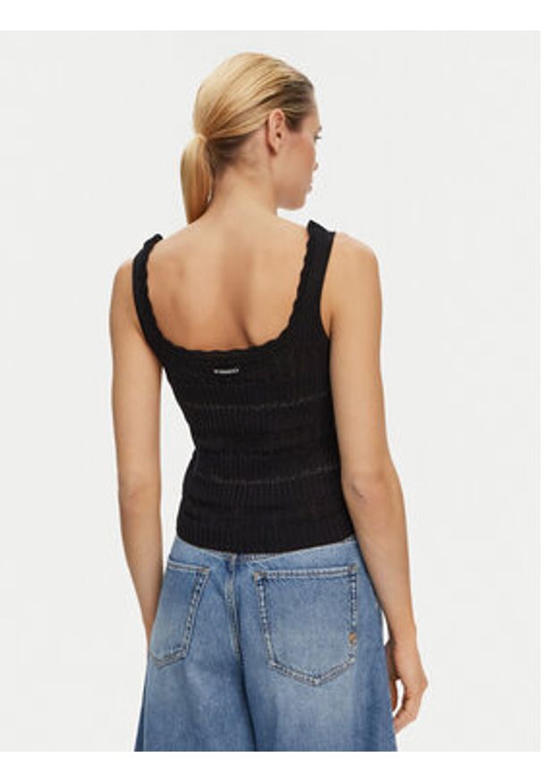 Pinko - PINKO Top 104736 A2FC Z99 Czarny Regular Fit. Kolor: czarny. Materiał: bawełna
