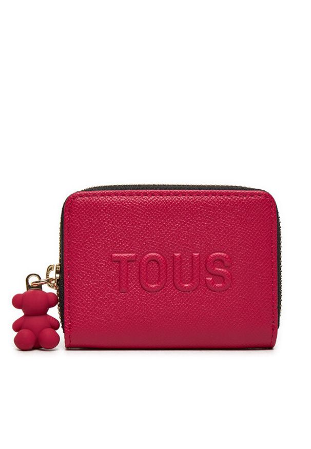Tous - TOUS Mały Portfel Damski 2002001925 Różowy. Kolor: różowy. Materiał: skóra