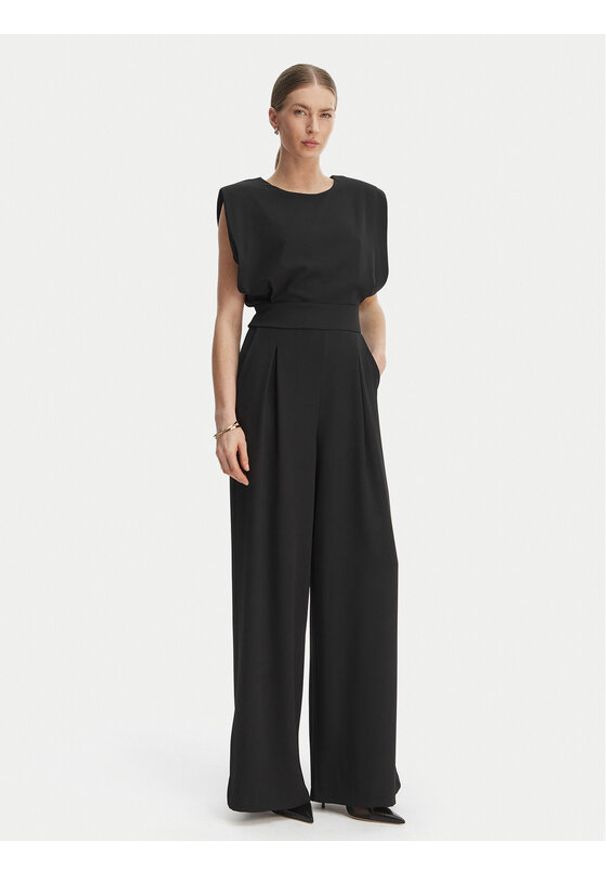 Rinascimento Kombinezon CFC0127546003 Czarny Wide Leg. Kolor: czarny. Materiał: syntetyk
